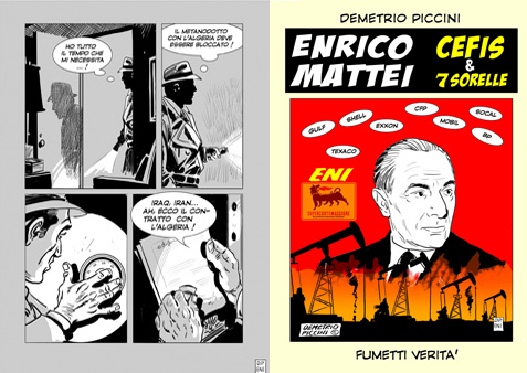 copertina del fumetto di Enrico Mattei
