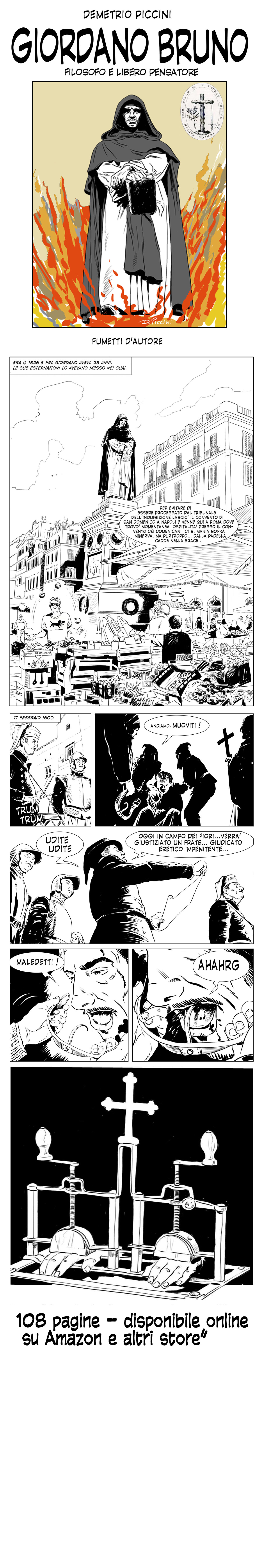 Giordano Bruno - fumetto storico di Demetrio Piccini