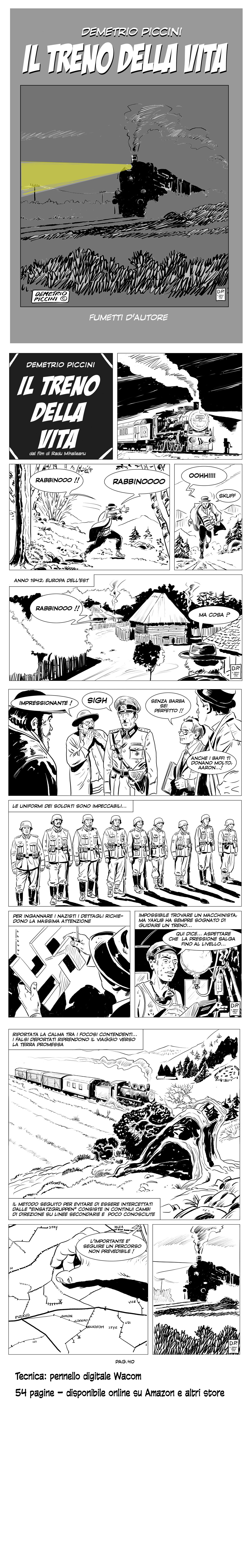 Il treno della vita - fumetto di Demetrio Piccini