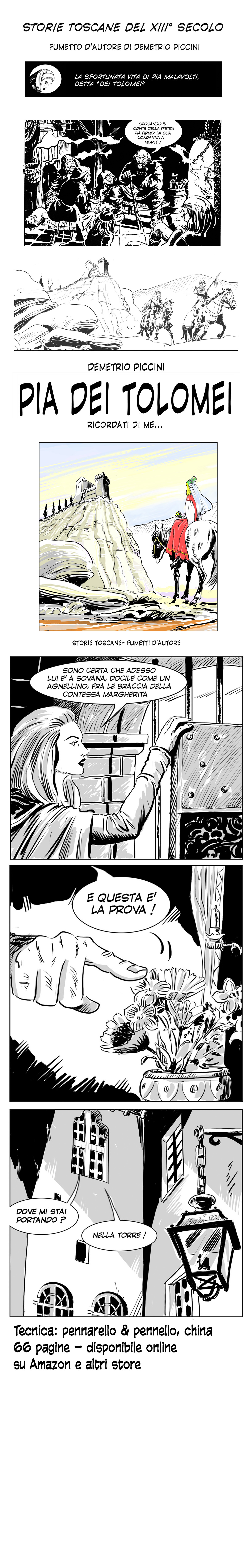 Pia dei Tolomei - fumetto storico di Demetrio Piccini
