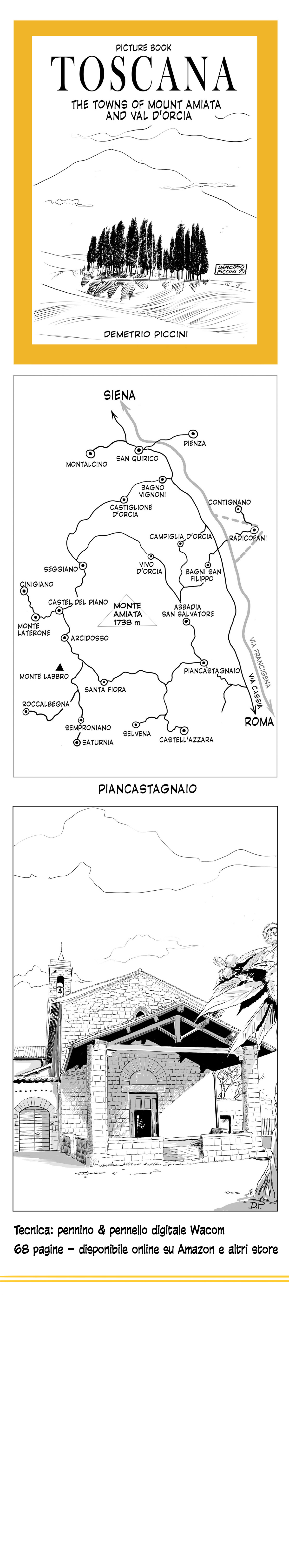 Toscana - The Towns of Mount Amiata and Val d'Orcia, libro illustrato di Demetrio Piccini