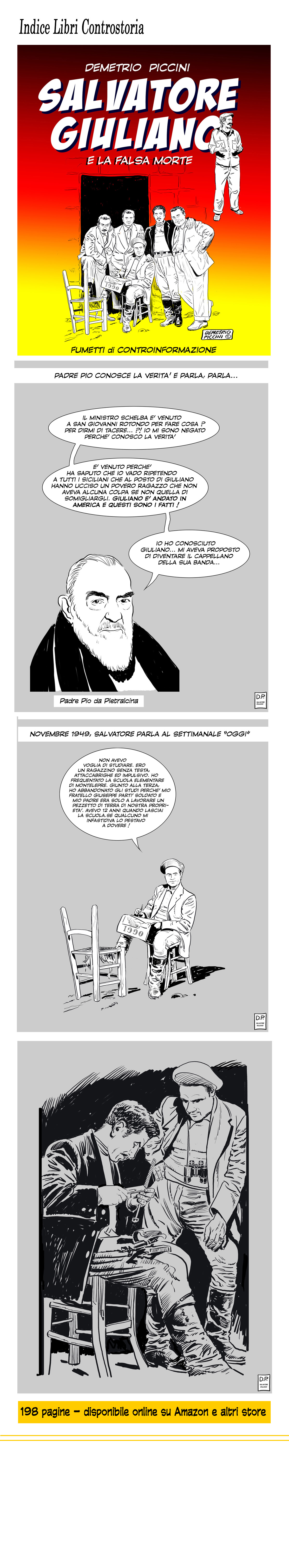 Salvatore Giuliano e la falsa morte, fumetto di Demetrio Piccini
